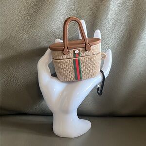 Stylish Brown and Tan AIRPOD Case